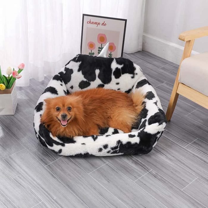 PV Velvet Cow Pattern Pet Sofa