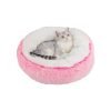 Gradient Color Donut Dog Bed-Pink
