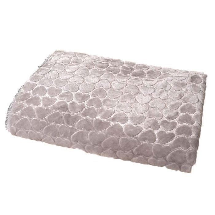 Heart Pattern Warm Pet Mat-Grey