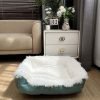 Long Plush Square Dog Bed