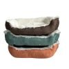 Long Plush Square Dog Bed