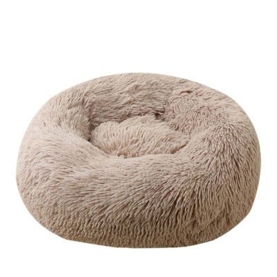 Plush Donut Pet Bed-Beige