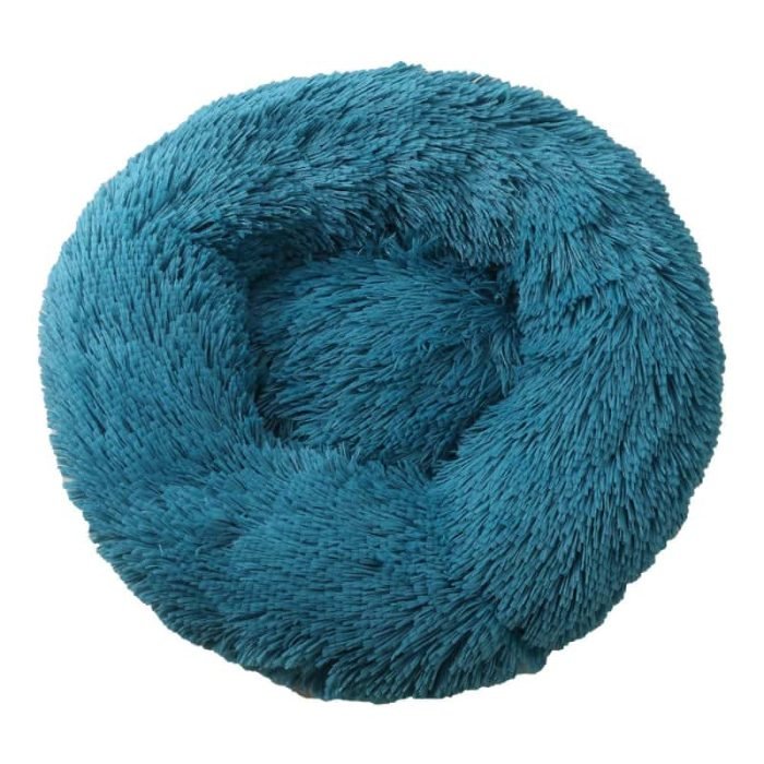Plush Donut Pet Bed-Navy Blue