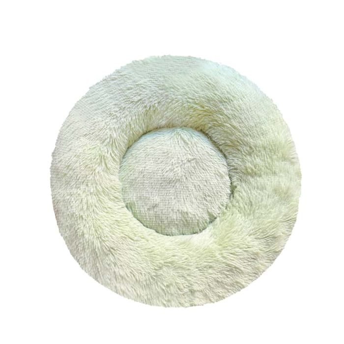 Velvet Soft Pet Mat (5) Plush Donut Pet Bed-Light Green
