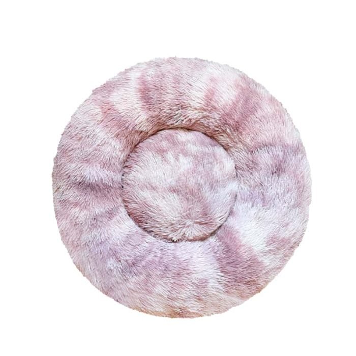 Plush Donut Pet Bed-Tie Dye Berry