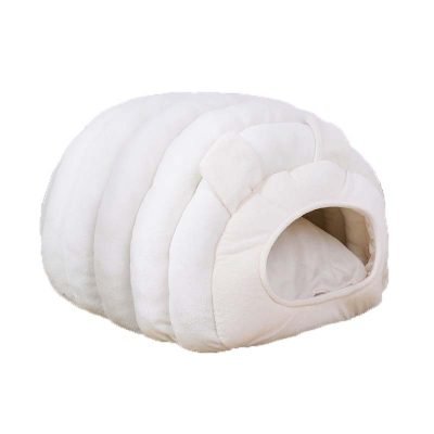 Velvet Cat Bed-White