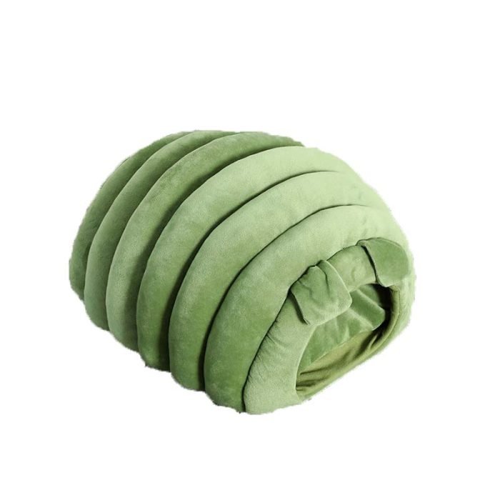 Velvet Cat Bed-Green
