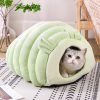 Velvet Cat Bed-Mint