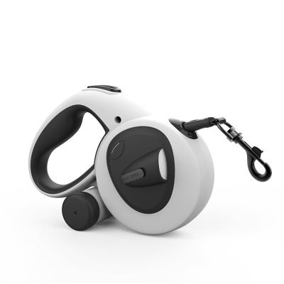 5m Long LED Dog Leash-Black and White