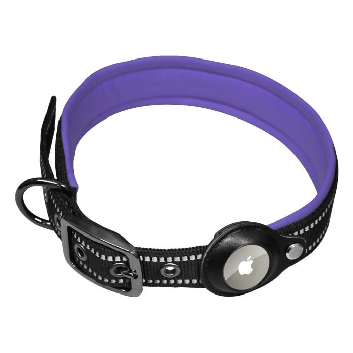 Airtag Adjustable Dog Collar-Purple