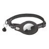 Reflective Airtag Dog Collar With Bell-Black