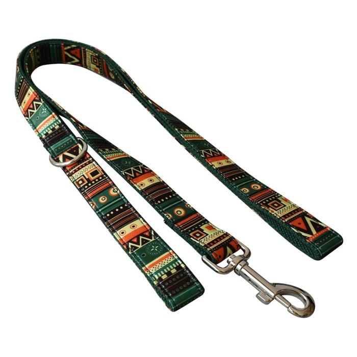 Bohemian Bowtie Dog Collar and Leash Set