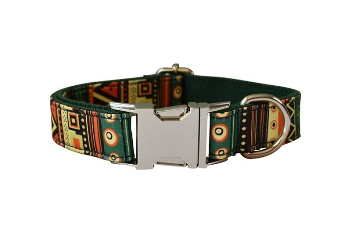 Bohemian Bowtie Dog Collar and Leash Set