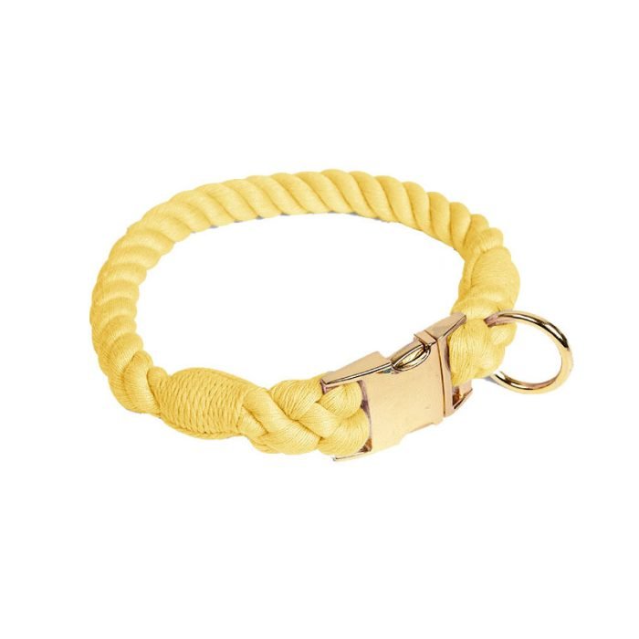 Rope Dog Collar-Yellow