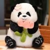 Cute Panda Doll With Flower