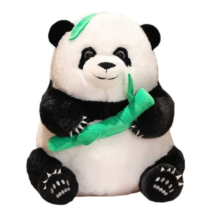 Cute Panda Doll With Bamboo