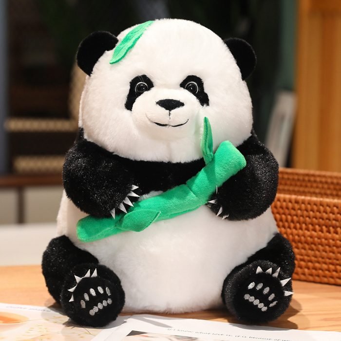 Cute Panda Doll With Bamboo