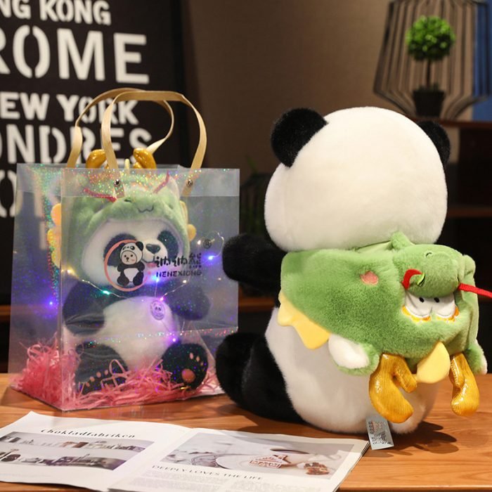Panda Doll With Dragon Hat