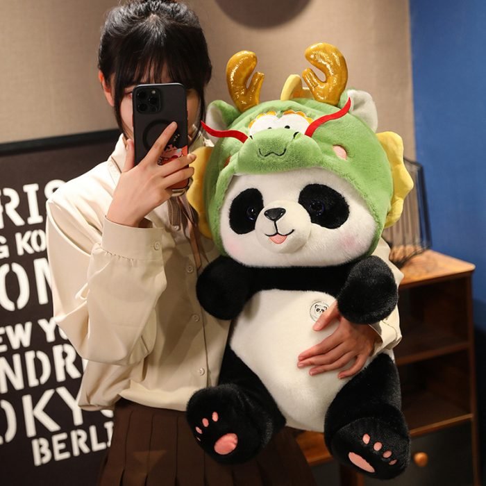 Panda Doll With Dragon Hat