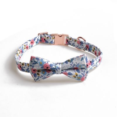 Floral Dog Collar-Blue