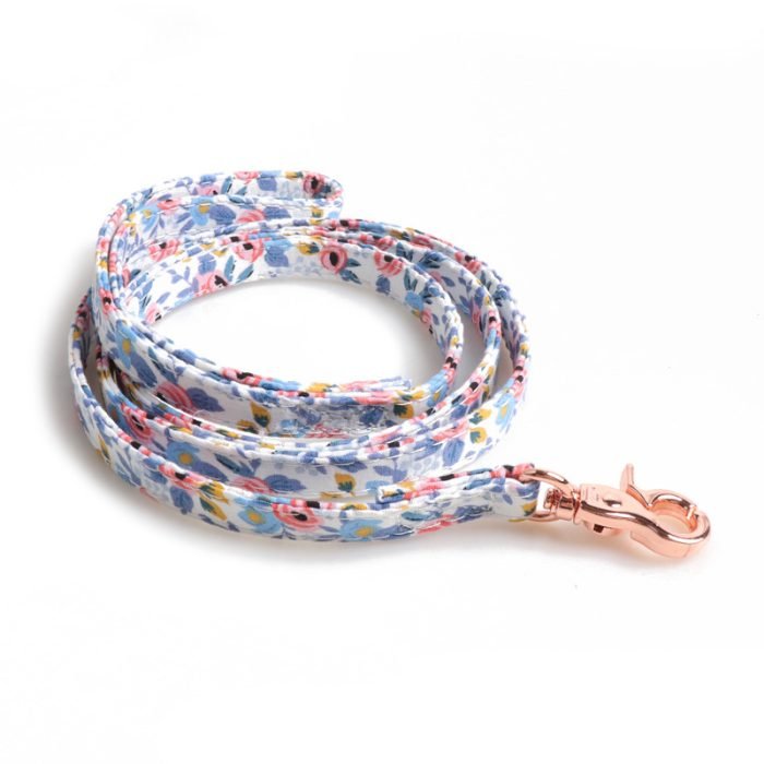120cm Floral Dog Leash-Blue