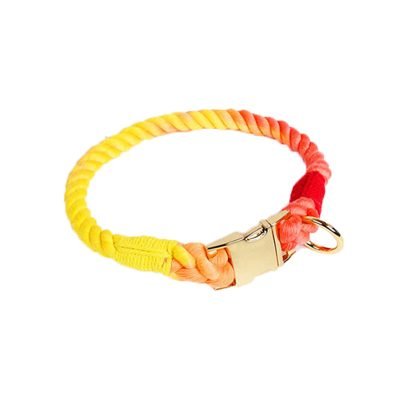 Rope Dog Collar-Yellow Gradient