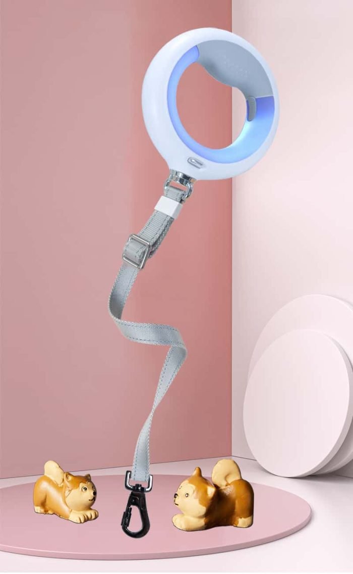 2m Long LED Dog Leash-Black