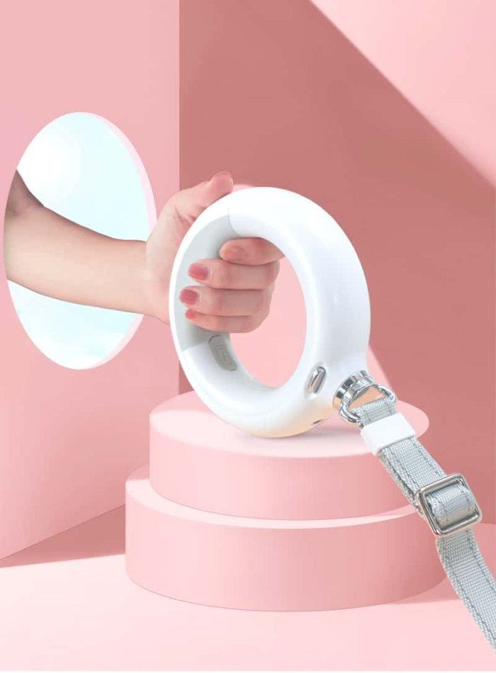 2m Long LED Dog Leash-Black