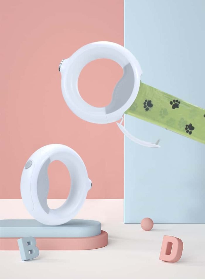 2m Long LED Dog Leash-Black