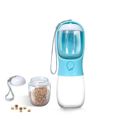 2-in-1 Pet Water Bottle and Bowl-Blue