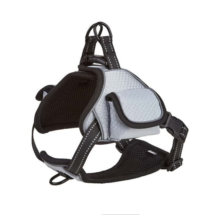 Reflective Dog Harness-Grey
