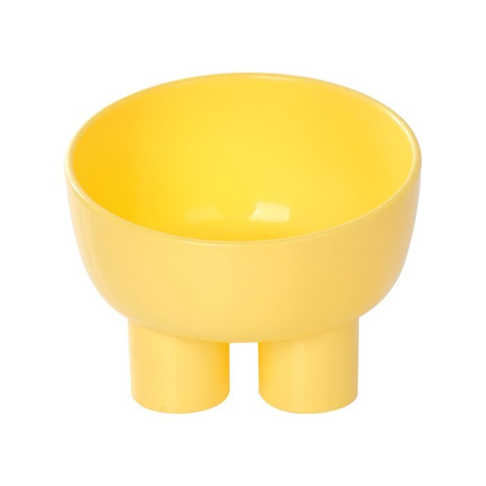 Dopamine Color Cat Elevated Bowls-Yellow