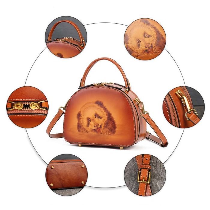 Luxury Leather Panda Bag