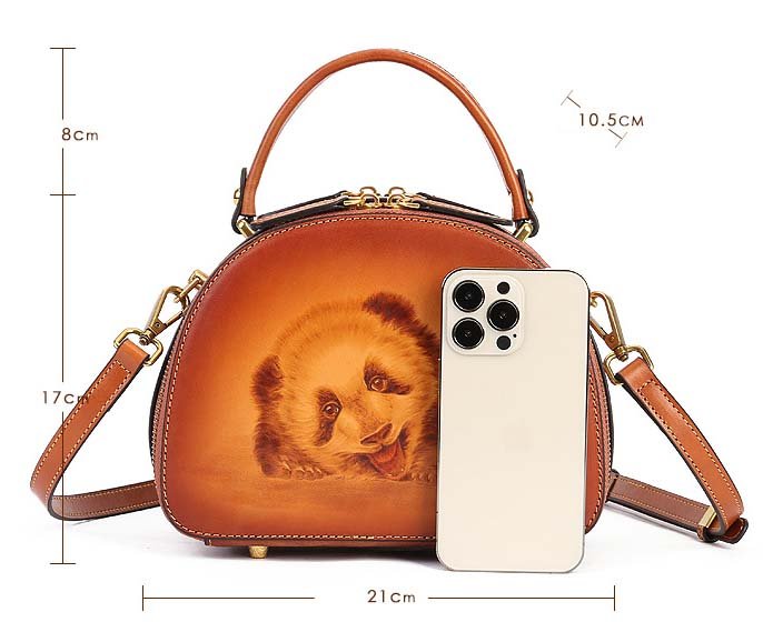 Luxury Leather Panda Bag