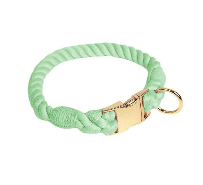 Rope Dog Collar-Green