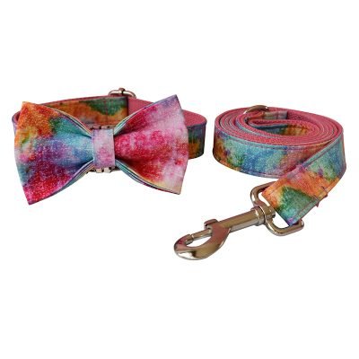 Canvas Style Dog Collar and Leash Set
