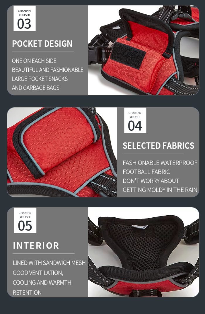 Reflective Dog Harness-Black