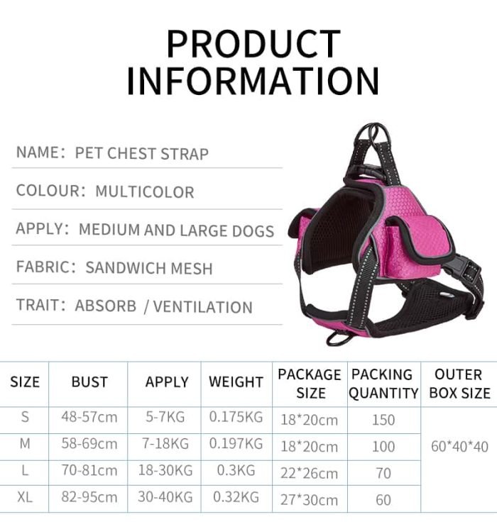 Reflective Dog Harness-Black