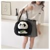 Canvas Panda Bag-Black