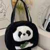 Canvas Panda Bag-Black