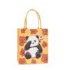 Felt Panda Tote Bag-Orange
