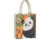 Felt Panda Tote Bag-Khaki