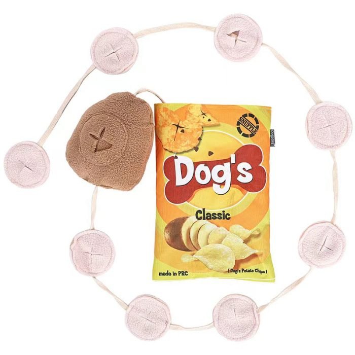 Dog Toy Potato Chips Snuffle Mat-Yellow